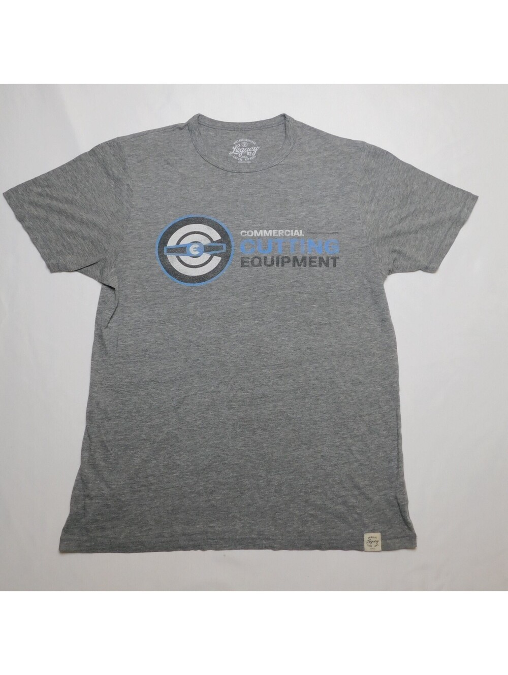 Legacy Casual Apparel Commercial Cutting Equipment Shirt Small S Grey Graphic Te